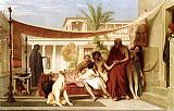 Socrates seeking Alcibiades in the house of Aspasia